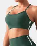 Dreamlux Y-Back Adjustable Sports Bra w/ Side Stripes
