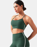 Dreamlux® Y-Back Adjustable Sports Bra w/ Side Stripes