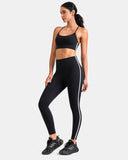 Dreamlux High Waisted No Front Seam 25" Yoga Legging w/ Contrast Trim