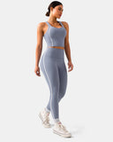 Dreamlux® High Waisted No Front Seam 25" Legging w/ Contrast Trim