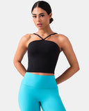 Dreamlux Cross-Front Halter Top w/ Convertible Straps