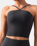 Dreamlux Cross-Front Halter Top w/ Convertible Straps