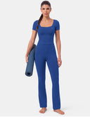 Dreamlux High Waisted No Front Seam Flare Legging 27.5" - Petite