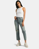 Essential High Neck Body Contour Cropped Tank Top – Double Lined