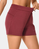 Shorts lounge de modal de 4" con bolsillos