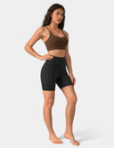 Essential High Waisted No-Roll 6" Sports Shorts w/ Pockets