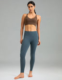 Fleece Lined No Front Seam 26.5" Thermal Leggings w/ Pockets