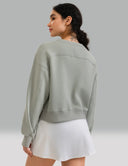 Velvra Modal Fleece Crewneck Sweatshirt w/ Thumb Holes