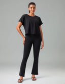 Sorona Batwing Sleeve Twist-Back Relaxed Fit Top