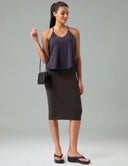 Dreamlux High-Rise Slim-Fit Midi Work Skirt