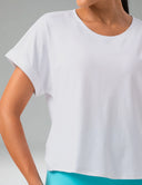 Sorona Batwing Sleeve Twist-Back Relaxed Fit Top