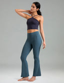 Dreamlux High Waisted No Front Seam Flare Leggings w/Pockets 27.5"
