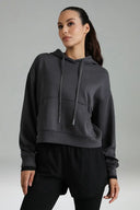 Velvra Modal Cropped Pullover Hoodie