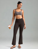 Dreamlux High Waisted No Front Seam Flare Leggings w/Pockets 27.5"