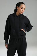 Velvra Modal Cropped Pullover Hoodie