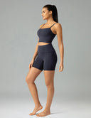Dreamlux High Waisted No Front Seam 6" Biker Shorts w/ Pockets