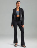 Dreamlux High Waisted No Front Seam Flare Legging w/Pockets 31.5"