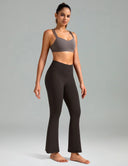 Dreamlux High Waisted No Front Seam Flare Leggings w/Pockets 27.5"