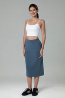 Velvra Modal Streamline Midi Skirt w/ Pockets