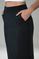 Velvra Modal Streamline Midi Skirt w/ Pockets