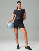Essential Mid-Rise Casual Shorts w/ Adjustable Waistband 3.5"