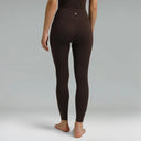 Dreamlux High Waisted No Front Seam 28" Full Length Workout Leggings w/ Pockets