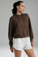 Velvra Modal Cropped Pullover Hoodie