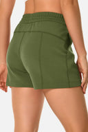 Shorts lounge de modal de 4" con bolsillos