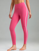 Dreamlux High Waisted No Front Seam 25" Yoga Legging w/ Contrast Trim