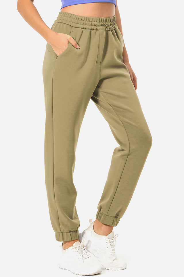 Colorfulkoala Women's Buttery Soft High Waisted Joggers with Pockets  Lightweight Sweatpants & Lounge Pants(XS, Golden Brown) at  Women's  Clothing store