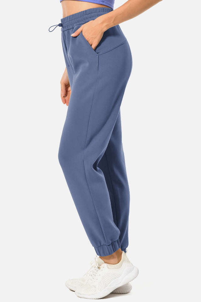 Mondetta Ladies' Everyday Elastic Waist Ultra-soft Jogger Active Pants ( Medium, Midnight Navy) 